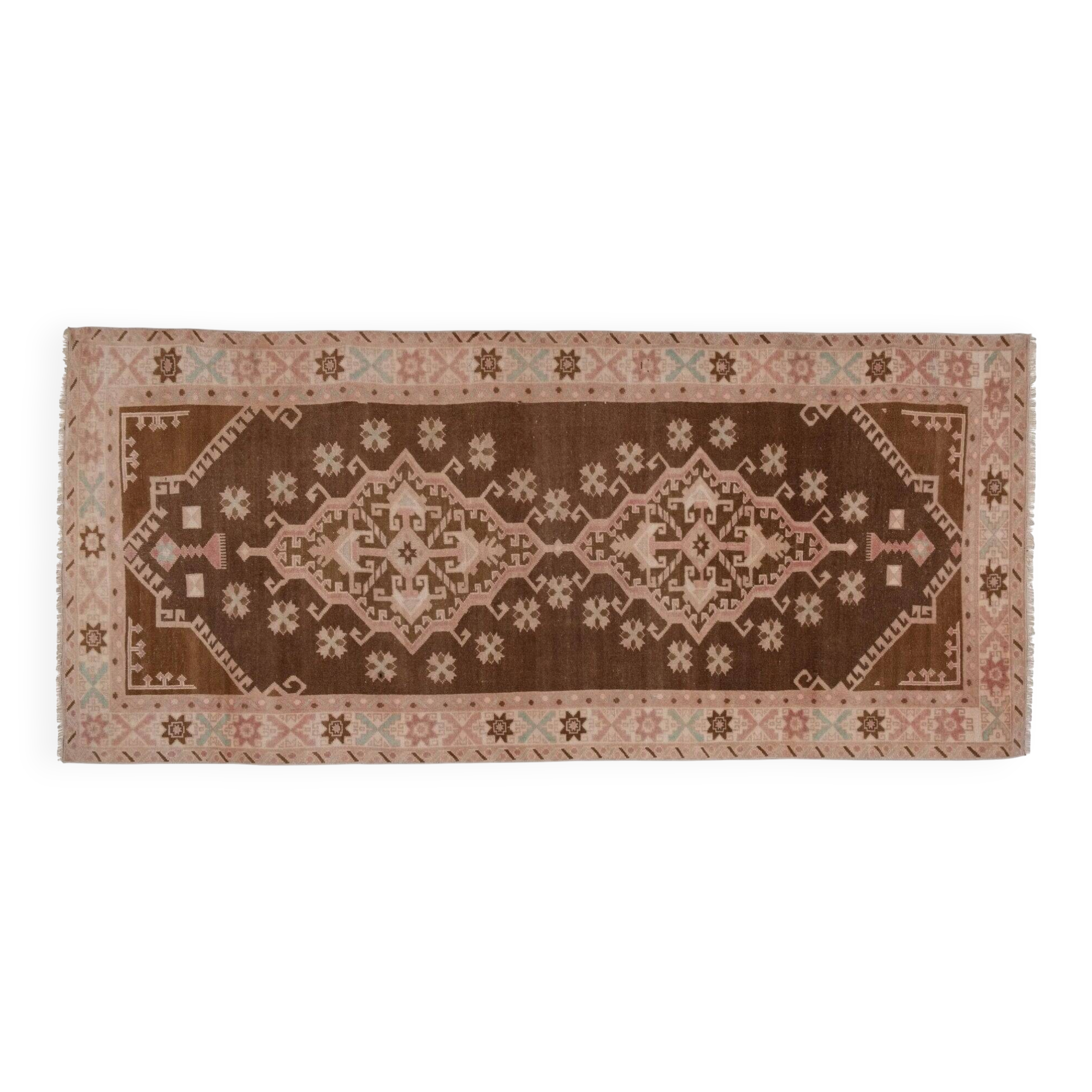 Tapis de couloir turc vintage