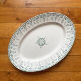 Opaque "Sagittaires" ironstone oval dish from Gien