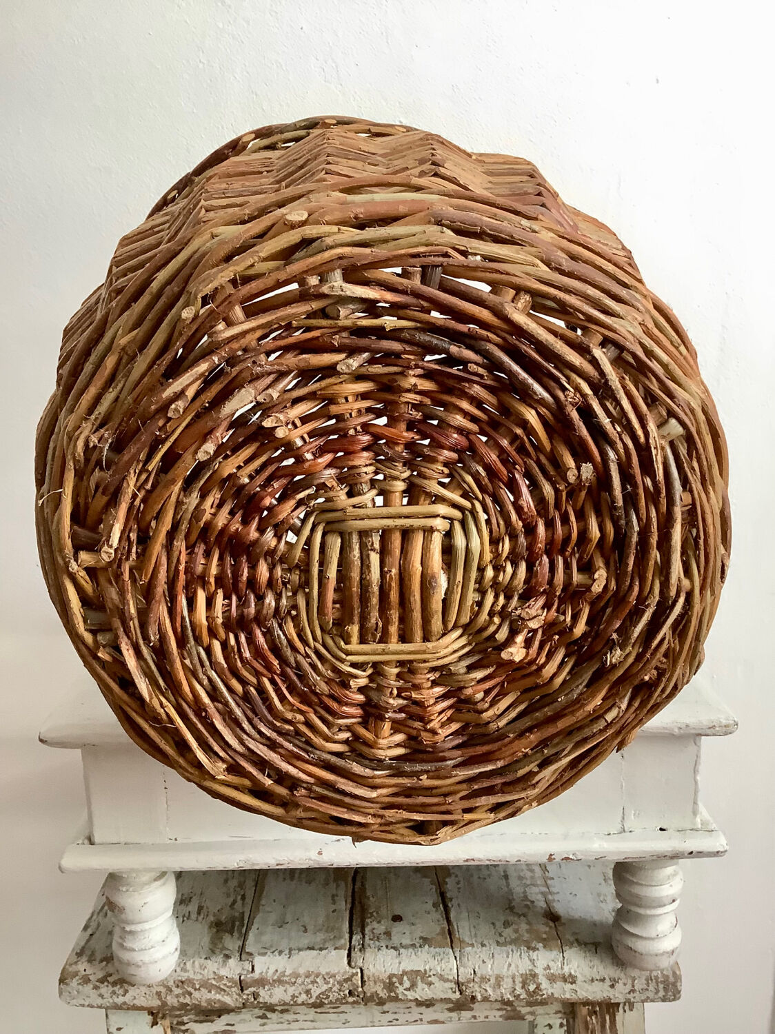 Raw wicker basket