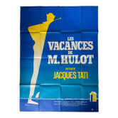 Cinema poster "Les Vacances de Monsieur Hulot" Jacques Tati 120x160cm 70's