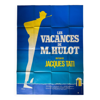 Cinema poster "Les Vacances de Monsieur Hulot" Jacques Tati 120x160cm 70's