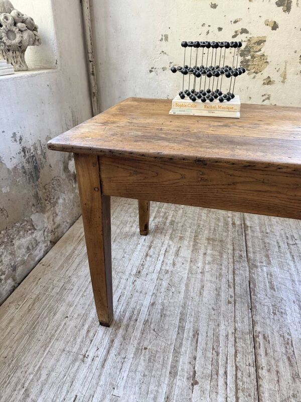 Table de ferme pin et chêne + noyer 1950