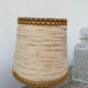 Lampe de chevet en bois et laine 1970