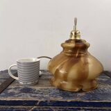 Suspension vintage en opaline marbrée