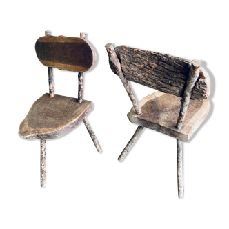 Duo chaises brutalistes