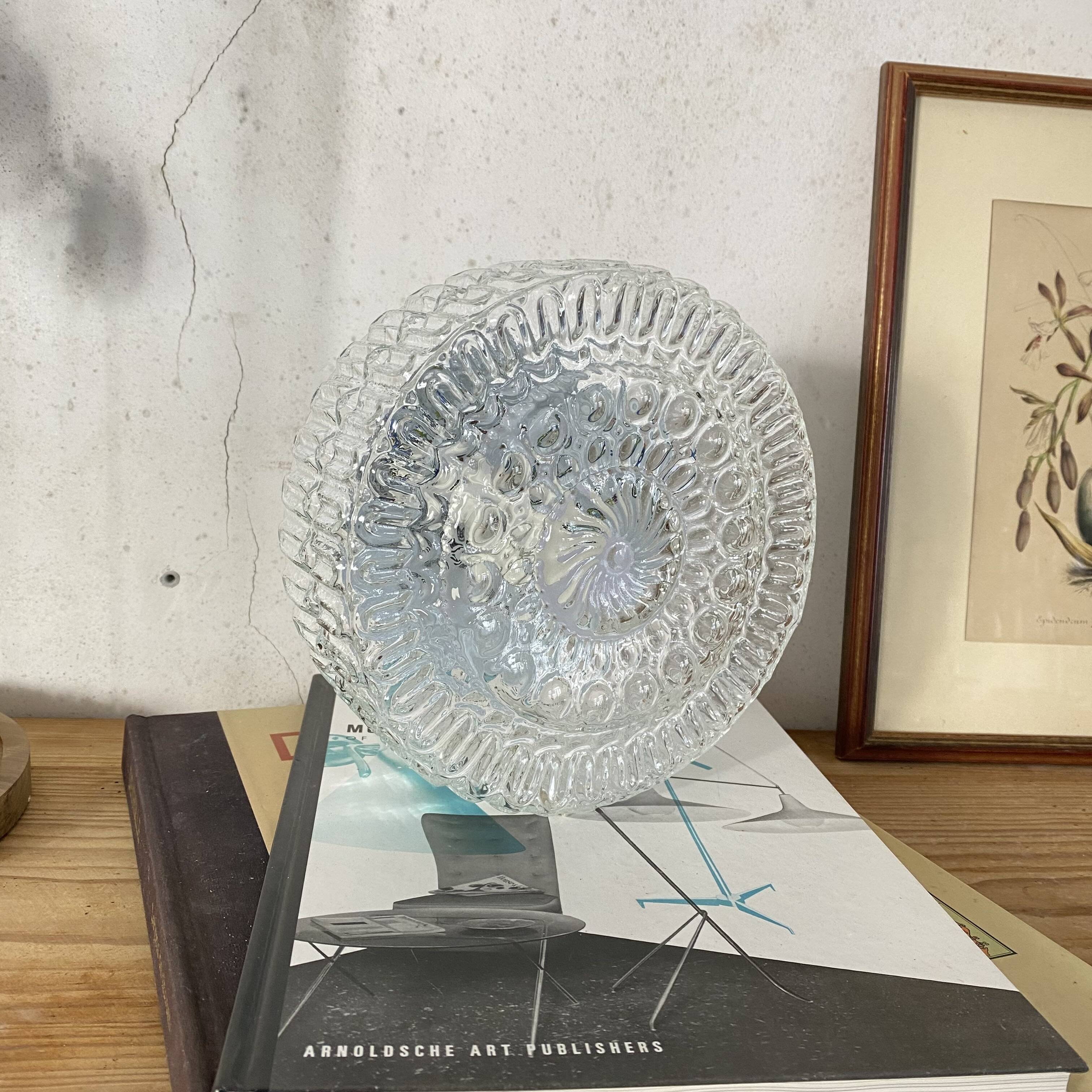 Round wall light ceiling fixture transparent glass vintage antique lamp
