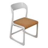 White Bauman sled chair