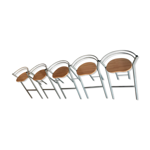 Lot de 5 tabouret année 80 en