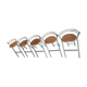 set of 5 stool year 80 in wood and metal