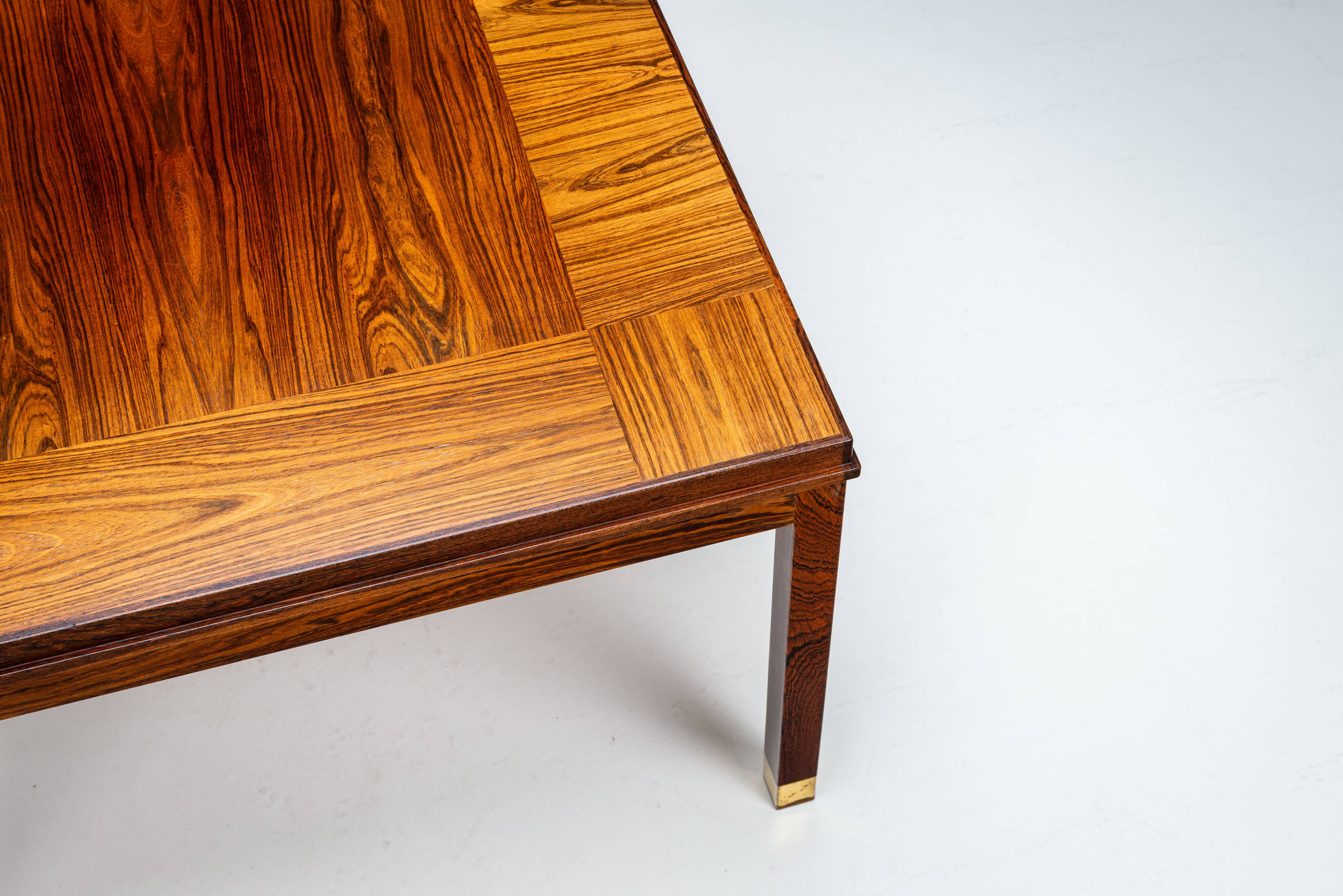 Table basse carrée en palissandre HMB Möbler Rörvik, Suède 1960