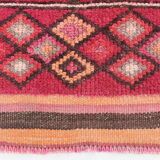 3x12 Red Orange Vintage Runner Rug, 89x373Cm