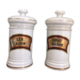 Lot de 2 pots anciens apothicaire