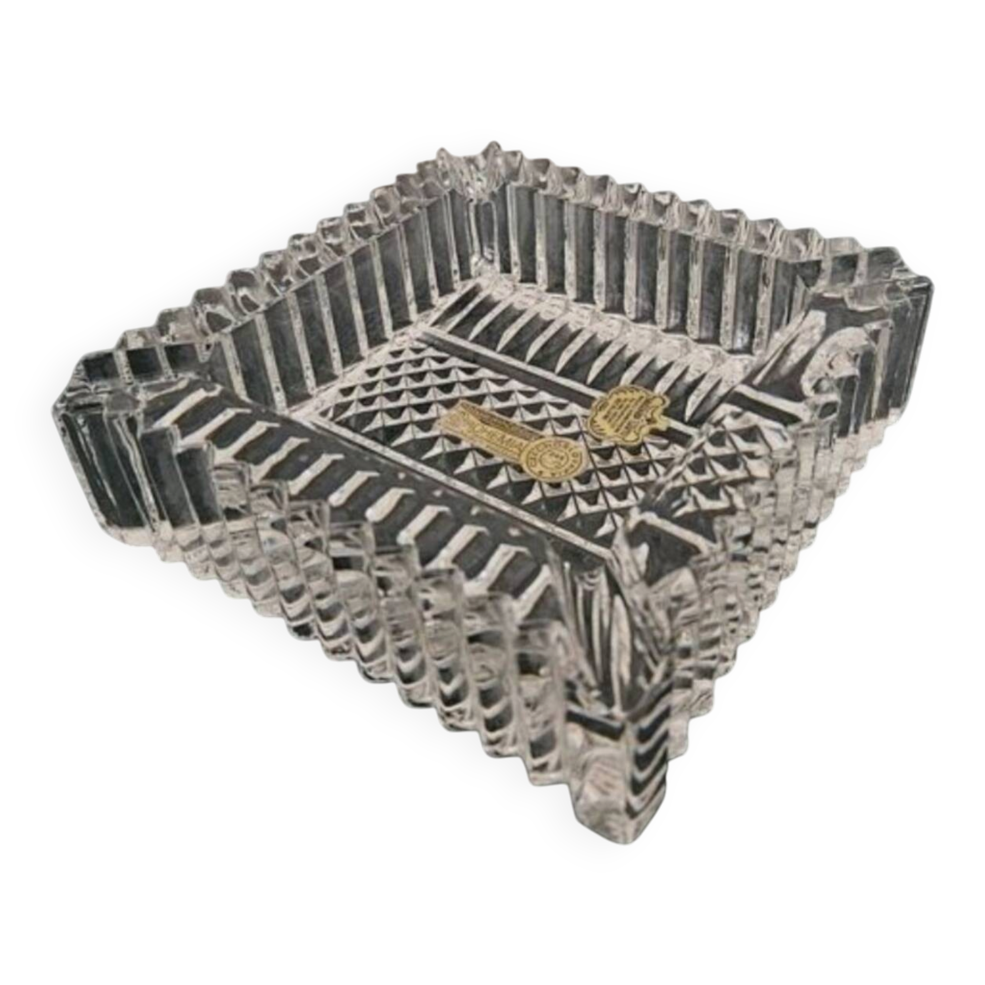 Bohémian crystal ashtray
