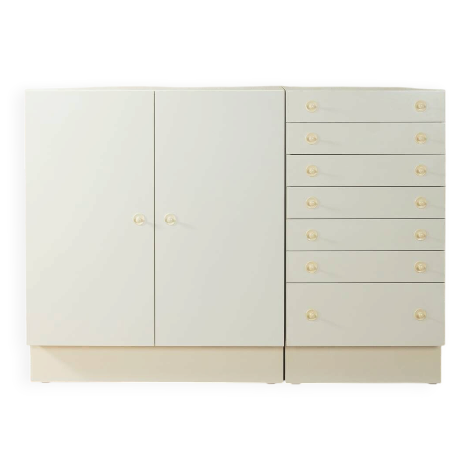 Expressive chest of drawers set by interlübke, 1960s, white, vintage