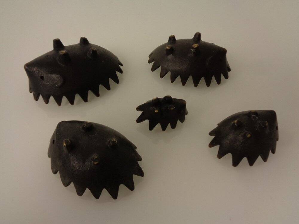 Hedgehog Ashtrays, 1950s, Set of 6