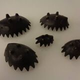 Hedgehog Ashtrays, 1950s, Set of 6
