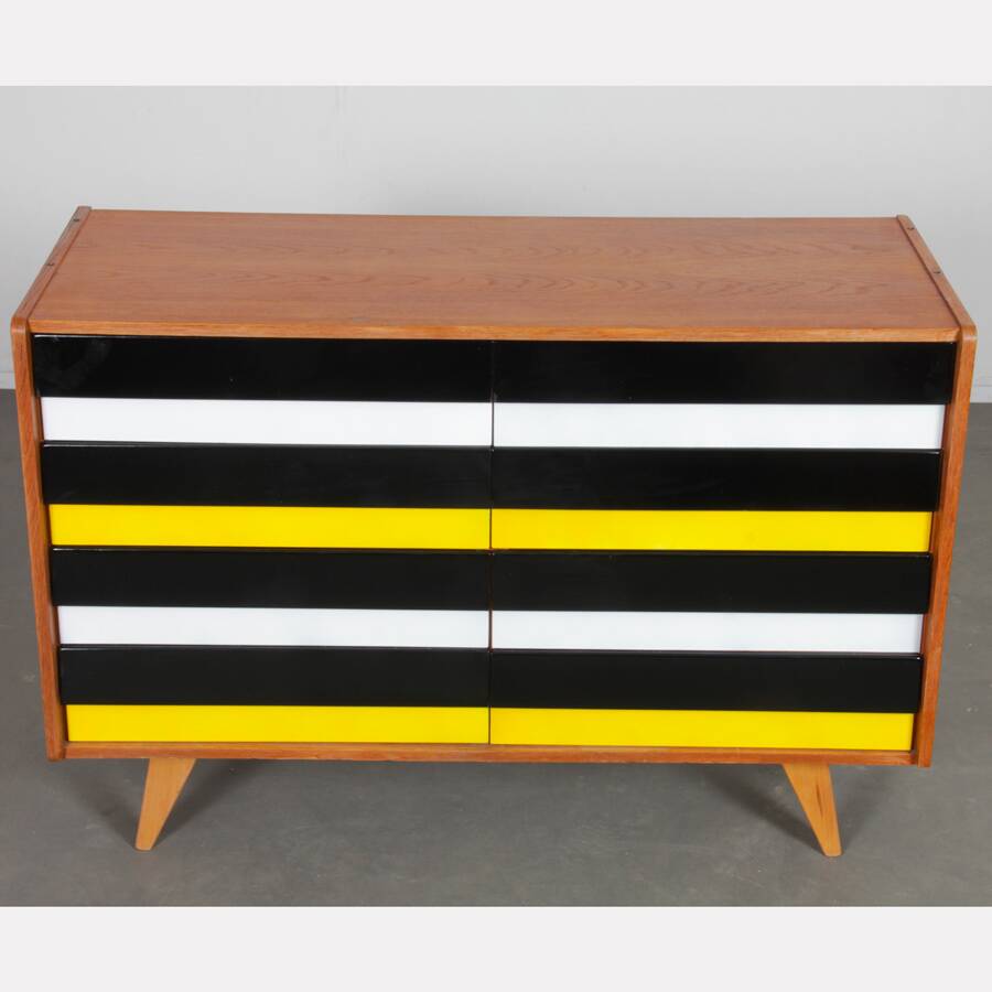 Commode jaune et noire, modèle U-453,  par Jiri Jiroutek, 1960