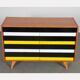Commode jaune et noire, modèle U-453,  par Jiri Jiroutek, 1960