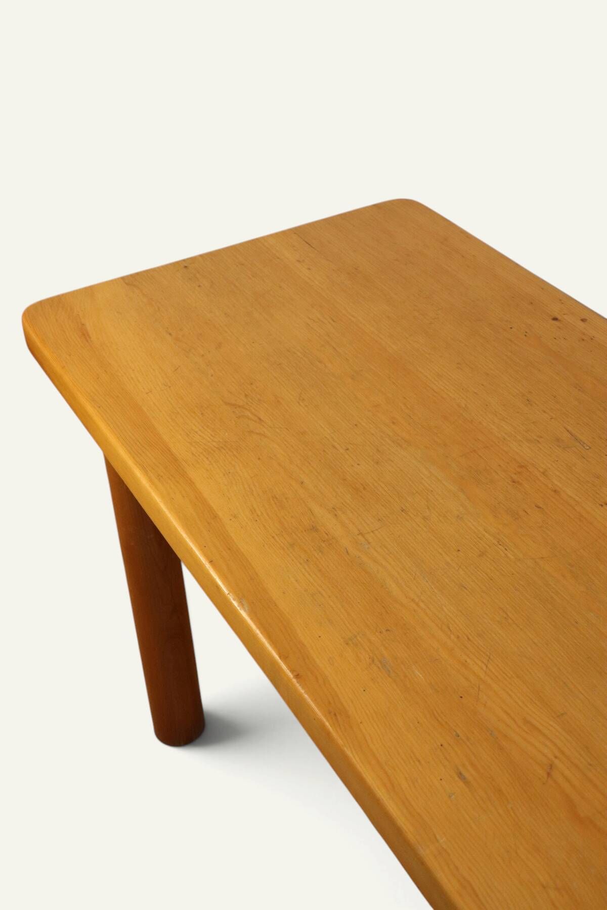 Table René Martin en pin massif moderniste, 1960