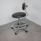 Adjustable chrome office chair on wheels, Czechoslovakia, 1980s