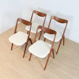 Set Bouclé diningchairs Albin Johansson and Sons