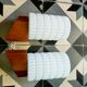Paire appliques scandinave opaline teck