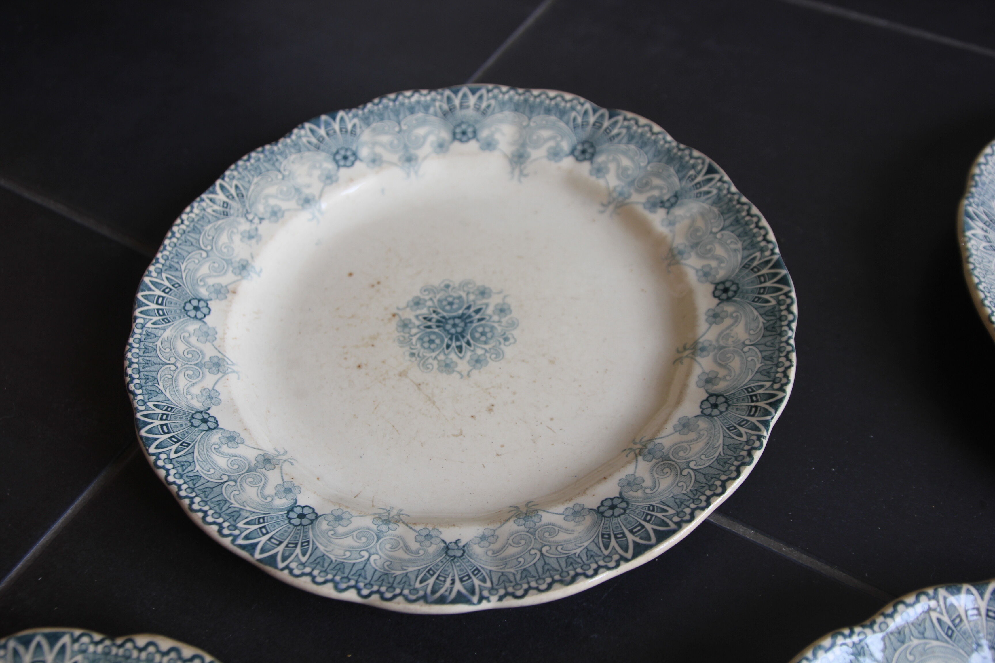 Set of 5 plates iron earth Boulenger Choisy the King