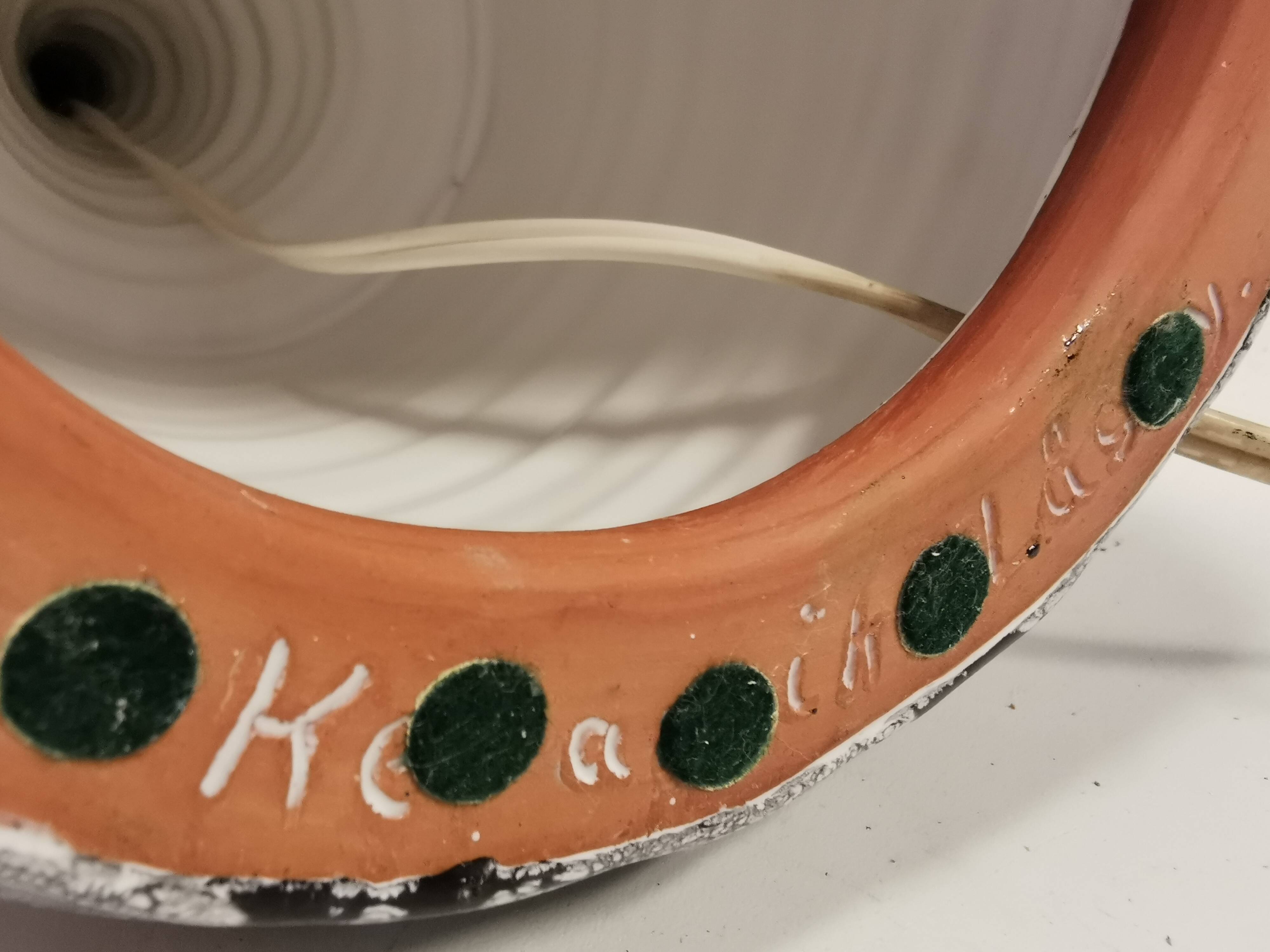 Large floor/table lamp in ceramic, from Danish Dissing ceramic