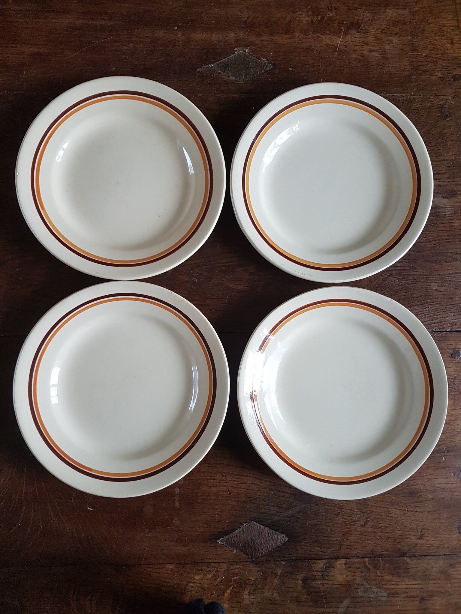 Assiette à dessert en faïence Moulin des Loups service Pasteur