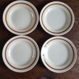 Dessert plate in earthenware Moulin des Wolves service Pasteur