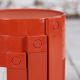 3 tables gigognes en plastique orange par Prisunic, 1970