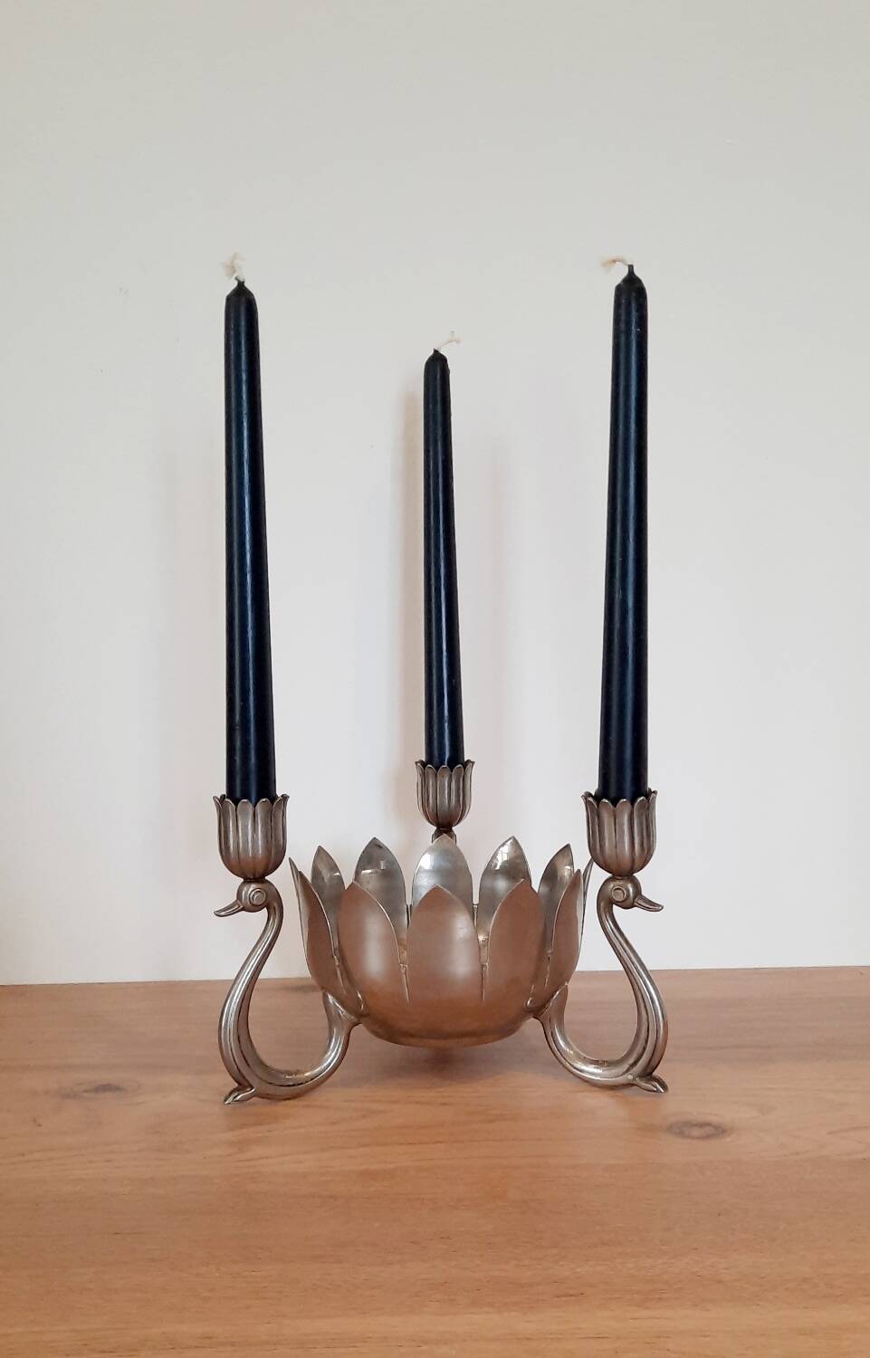 Bougeoir métal argenté