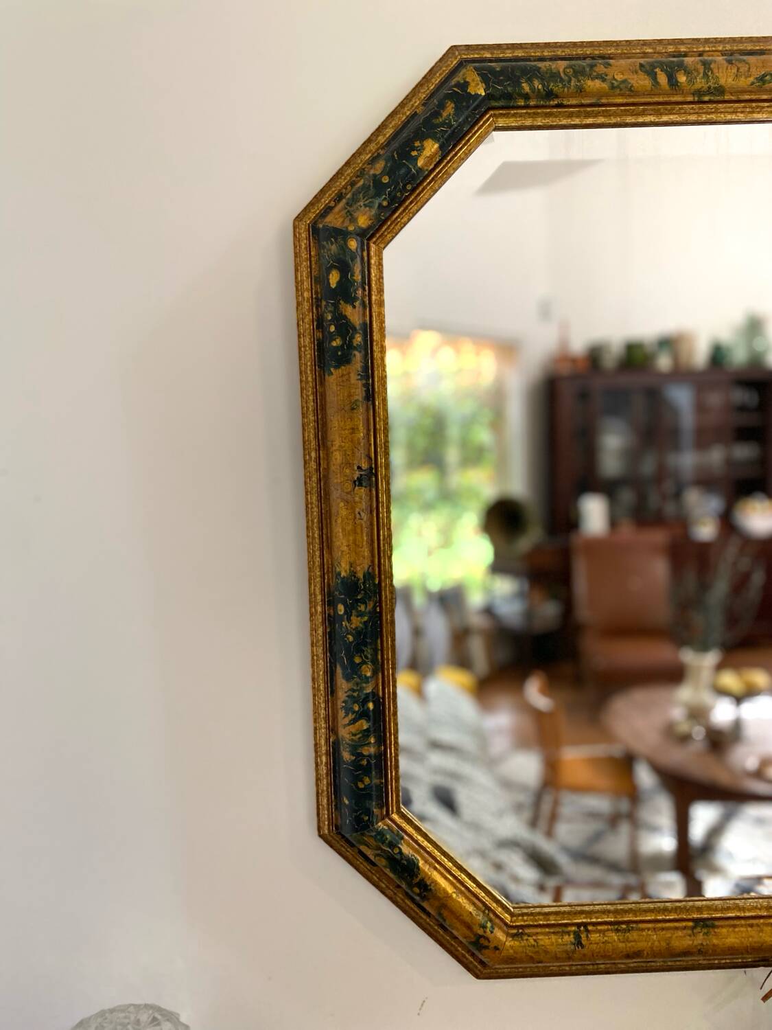 Miroir octogonal Art Déco ancien