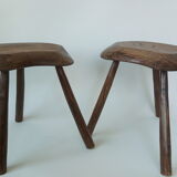 Pair of Brutalist Stools 1961