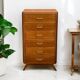 Vintage chest of drawers with compass feet 1960 H112