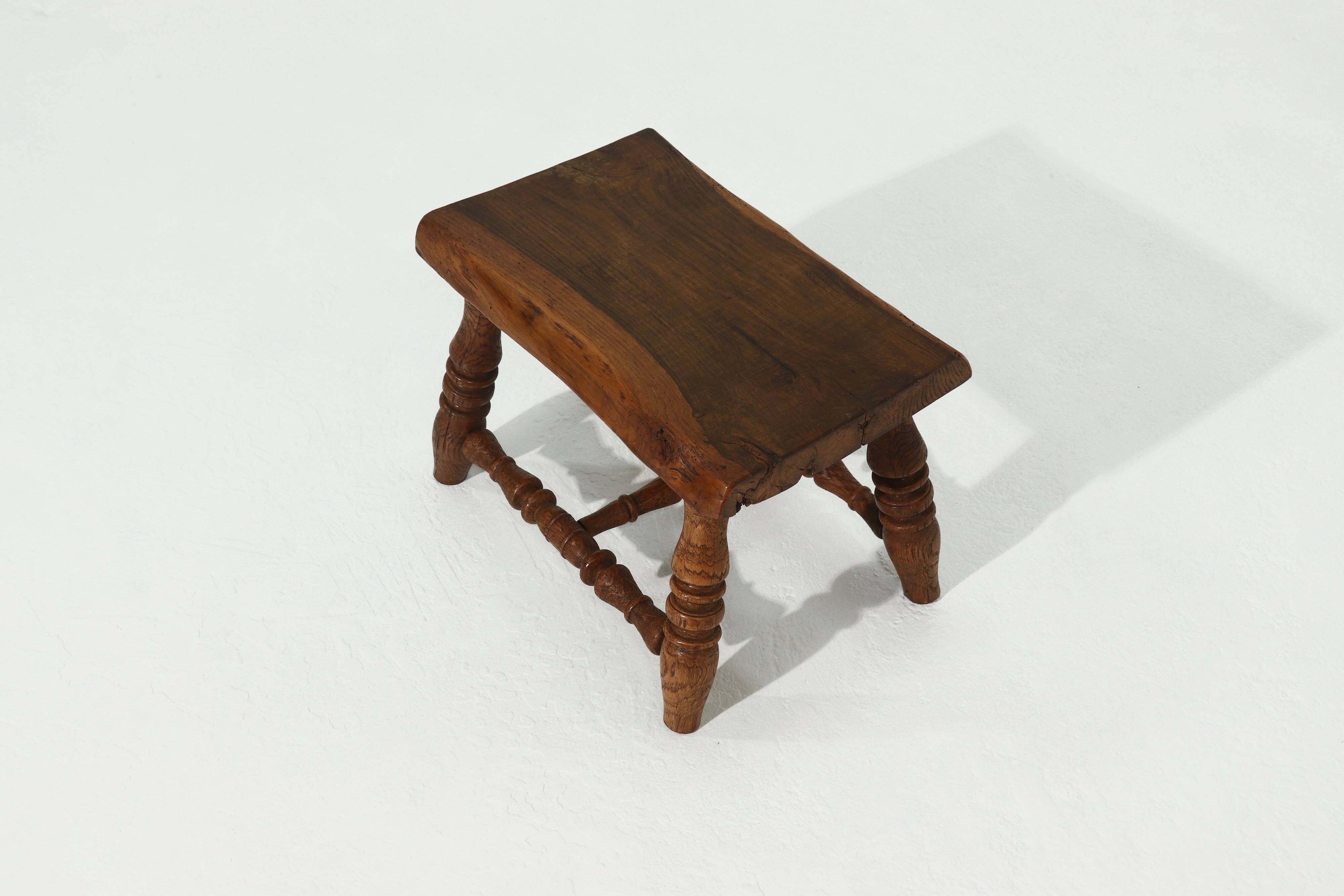 Alpine Chic Rustic Plant or Side Table 1950s