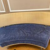 Blue velvet designer sofa