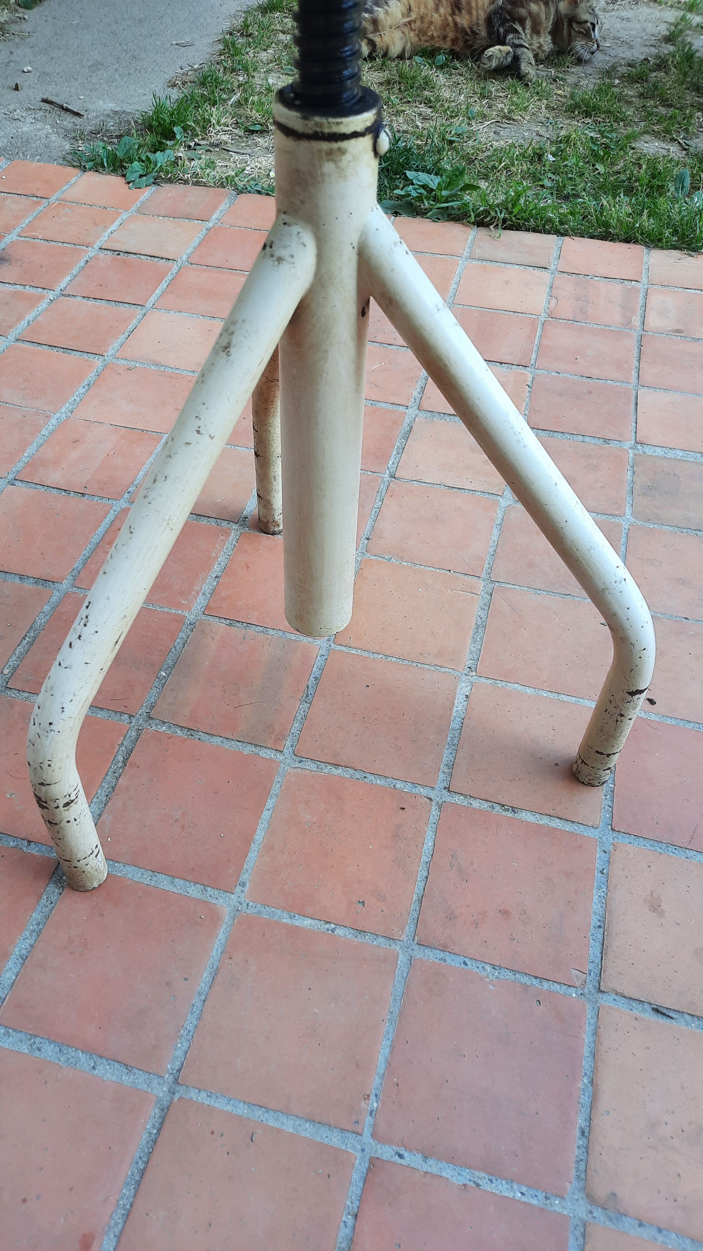 Metal and Bakelite screw stool