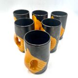 Mado Jolain 6 mugs in good condition