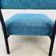 Modernist armchair from the 1950s in vintage blue boucle fabric.