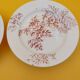 2 Compotiers Choisy le Roi Avellan Boulenger ironstone floral decoration red