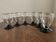 Set of six Art Deco glasses from the 1930s.