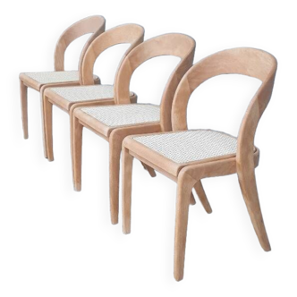 Set of 4 baumann boomerang chairs