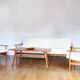 Daybad sofa and 2 Scandinavian armchairs