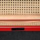 Giancarlo Piretti Plia Folding Chair in Red and Straw for Castelli, Italy