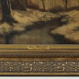 Peinture à l'huile « Hover en Flandre » de l'artiste néerlandais Henri Wouters