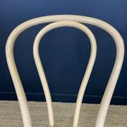 Set of 4 Thonet type bistro chairs light curved wood & Skaï GO IN Germany