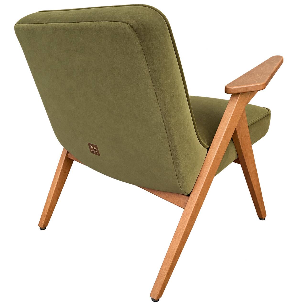 Paire de fauteuils Bunny 366  en velours Olive