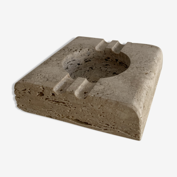 Square ashtray rough stone