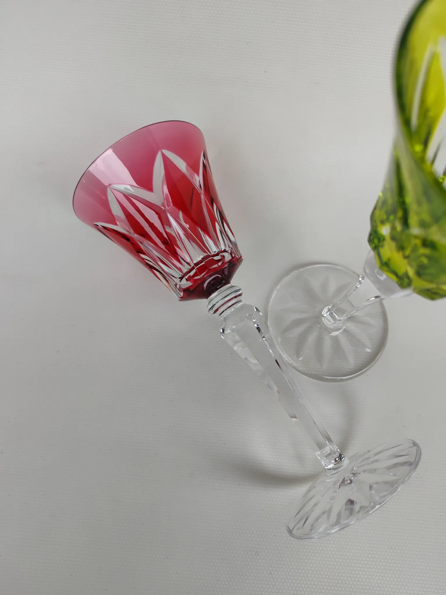 2 large crystal glasses from Saint Louis, Camargue model.